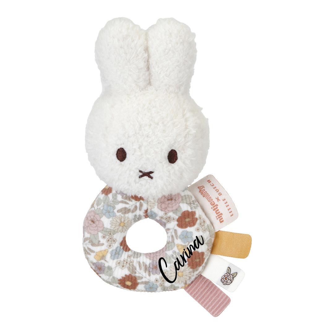 Hochet-doudou Lapin Vintage Little Flowers | Miffy