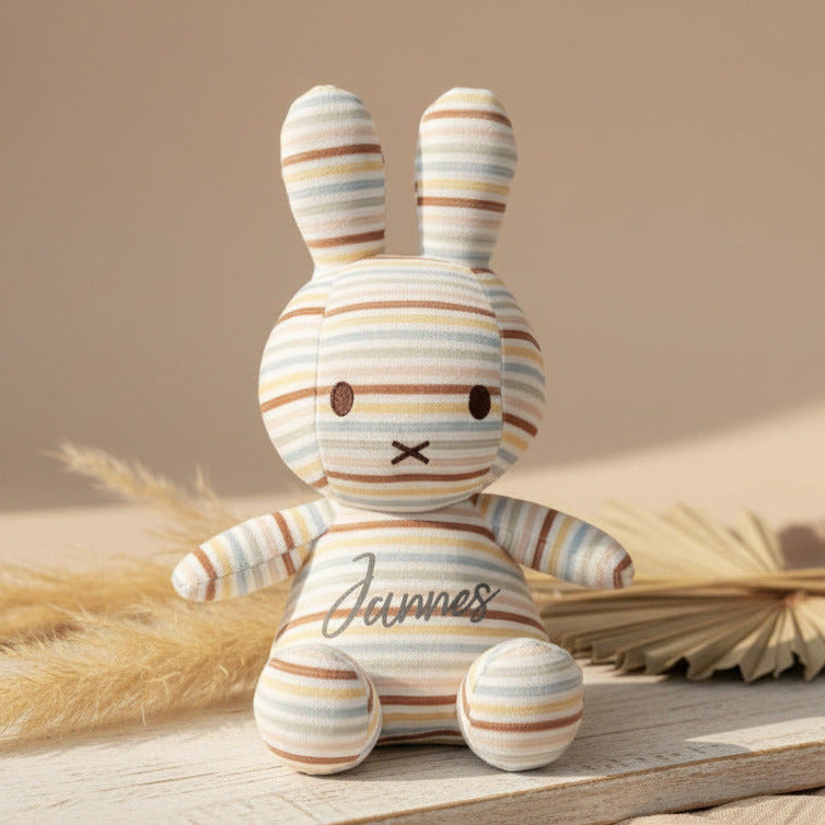 Doudou Lapin Vintage Sunny Stripes All-over, 35 cm x Miffy