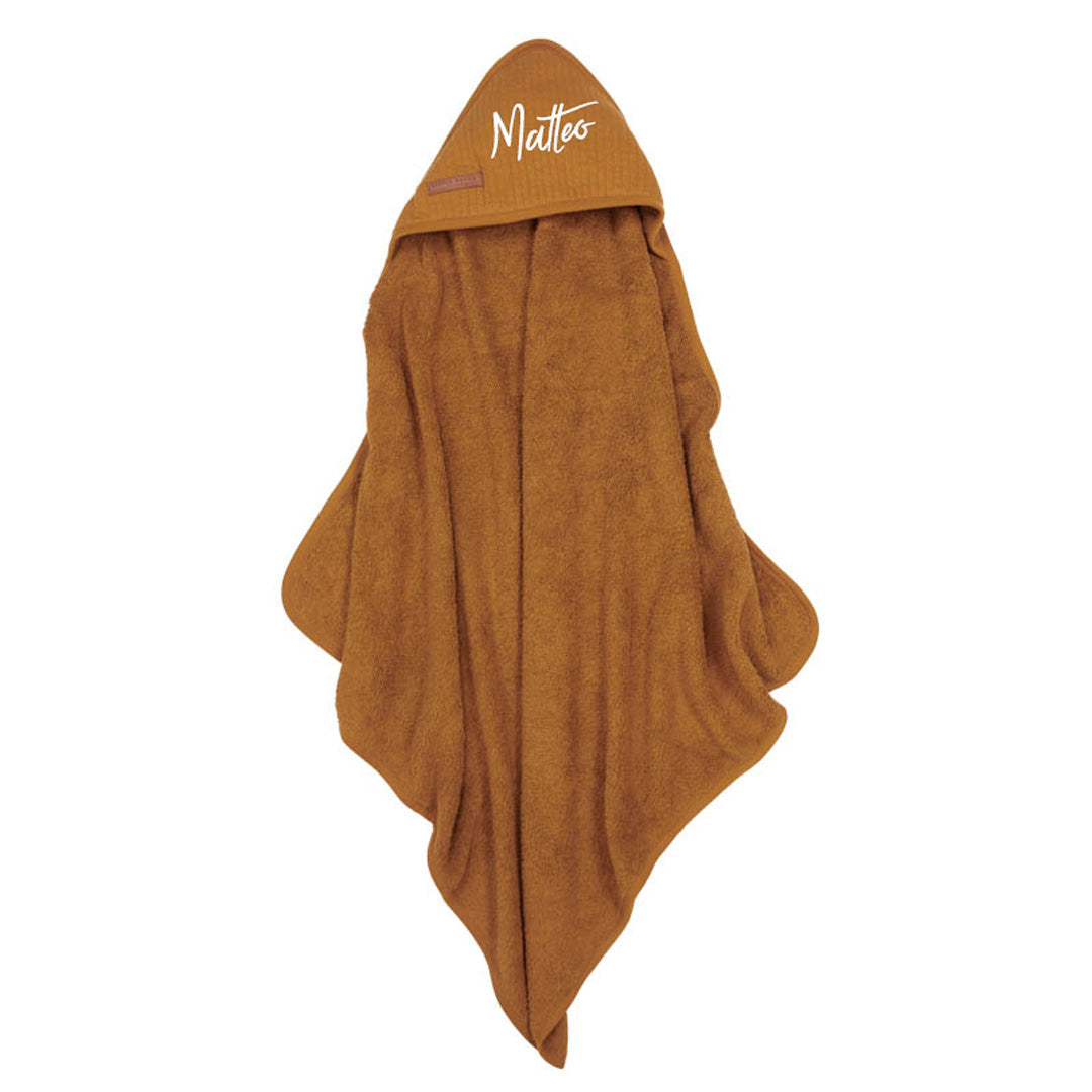 Serviette à capuche Pure Ocre Spice | Little Dutch