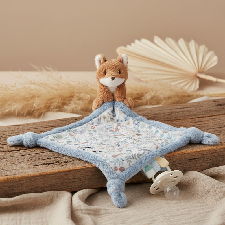 Snuggle blanket with fox print, Forest Friends
