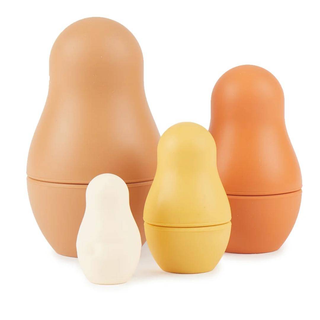 Silicone Matryoshka Chocolate Bliss 4 pcs. | Bieco