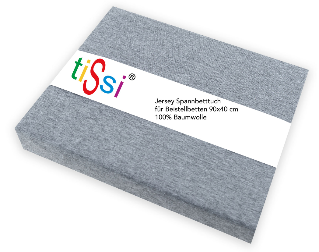 Spannbettlaken Beistellbett 90 x 40 cm Grau | tiSsi®