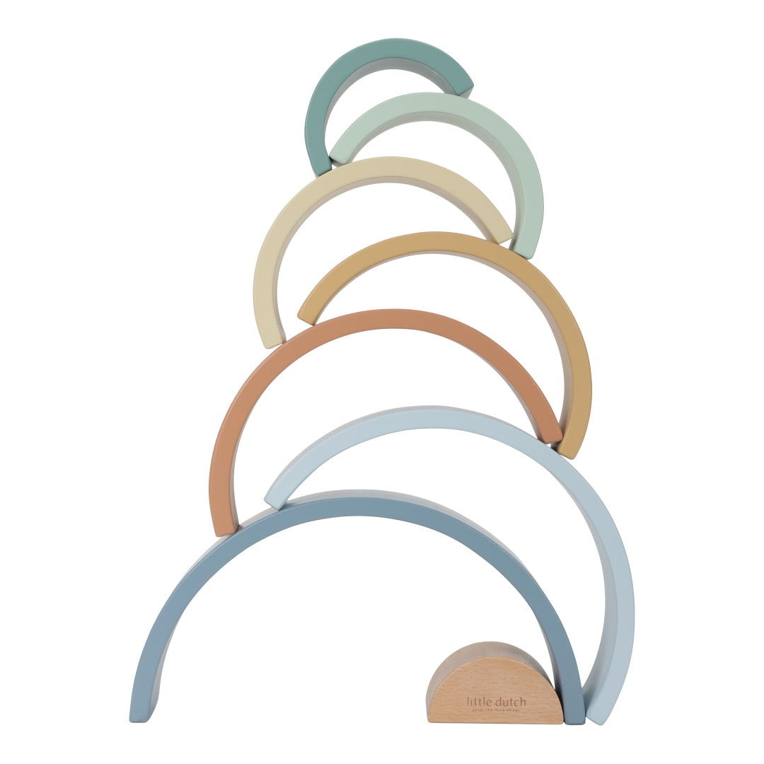 Personalized Stacking Tower Rainbow Forest Friends - Christening Gift