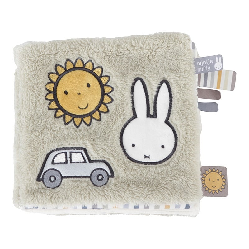 Fluffy fabric book with activities green | Miffy x Tiamo