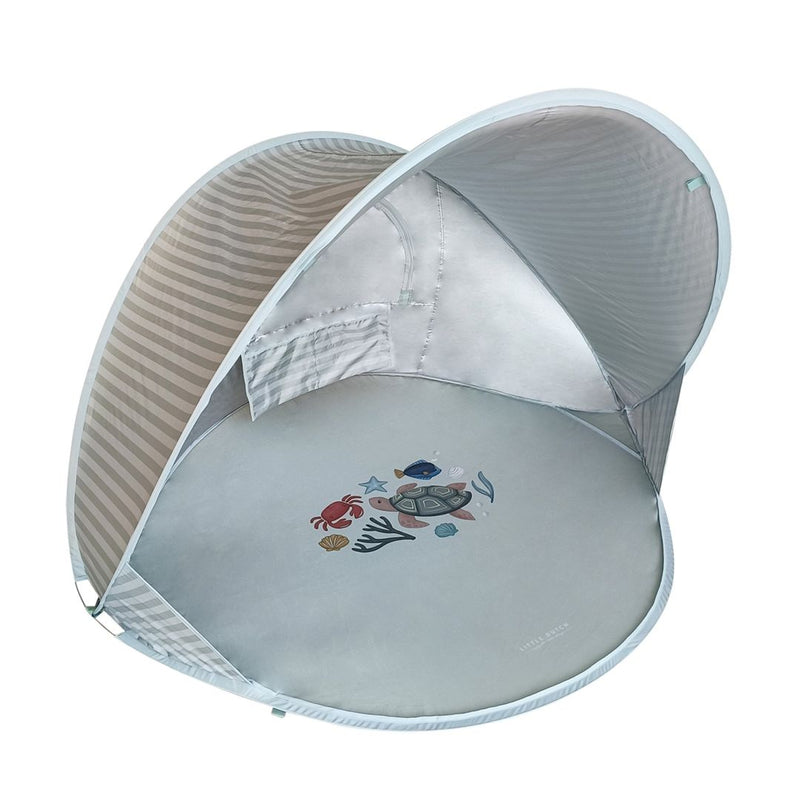 Kids' Pop-Up Beach Tent in Green with UV Protection
