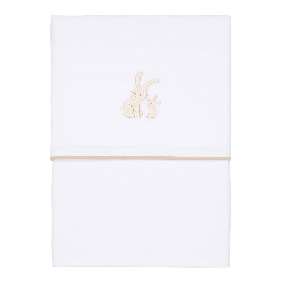 Drap de berceau brodé Baby Bunny 110 x 140 cm | Little Dutch
