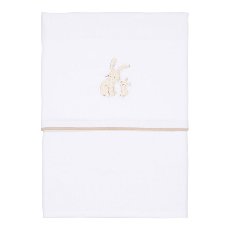Wiegenlaken Baby Bunny bestickt | Little Dutch
