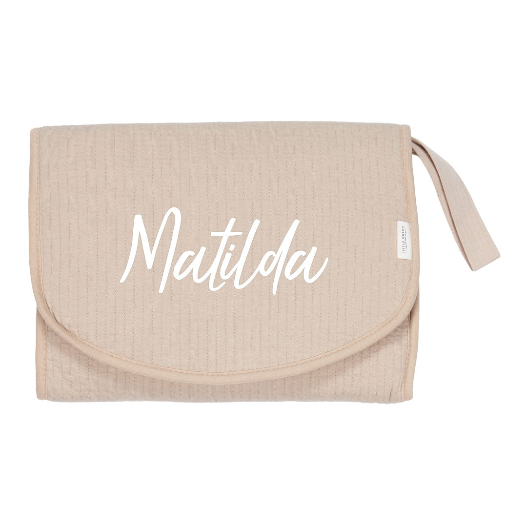 Changing mat for on the go Pure Beige | Little Dutch