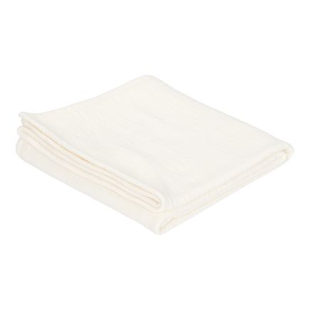 Muslin cloth swaddle 120 x 120 cm Pure Soft White | Little Dutch