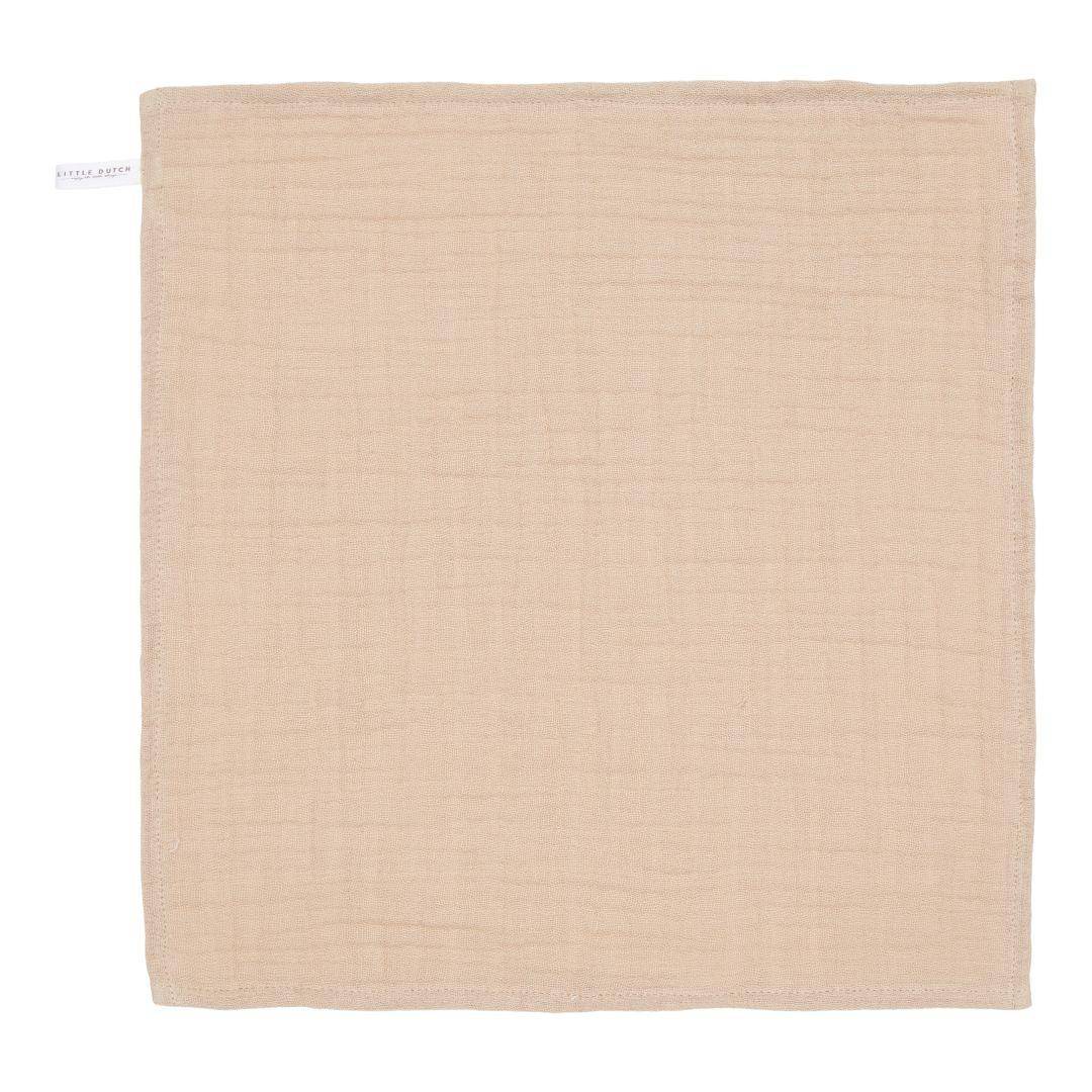 Ensemble de serviettes de toilette en mousseline motif lapin / beige | Little Dutch