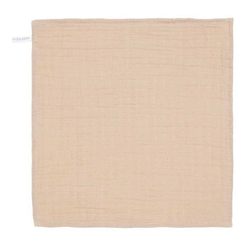 Ensemble de serviettes de toilette en mousseline motif lapin / beige | Little Dutch