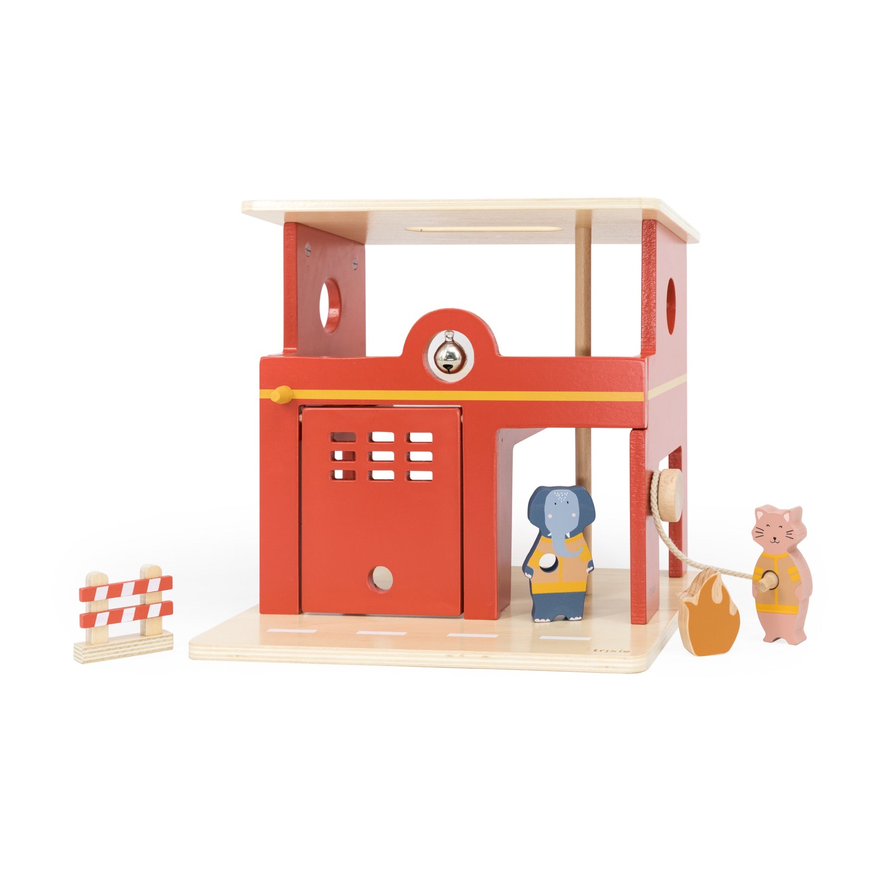 Caserne de pompiers en bois avec animaux | Trixie