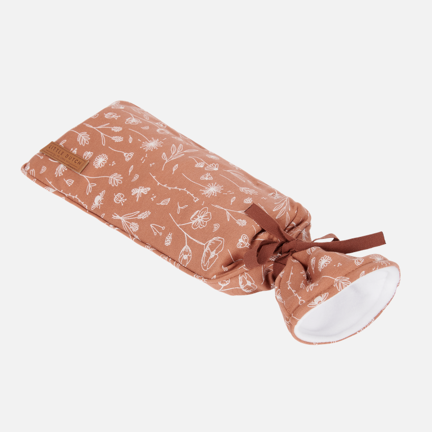 Housse pour bouillotte Motif fleurs sauvages Rouille | Little Dutch