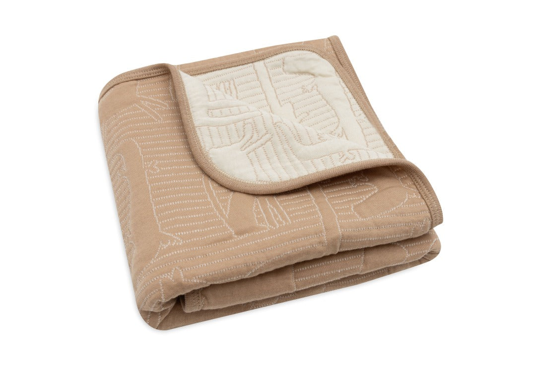 Cradle blanket 75 x 100 cm Jungle Jambo, Biscuit/Oatmeal | Jollein