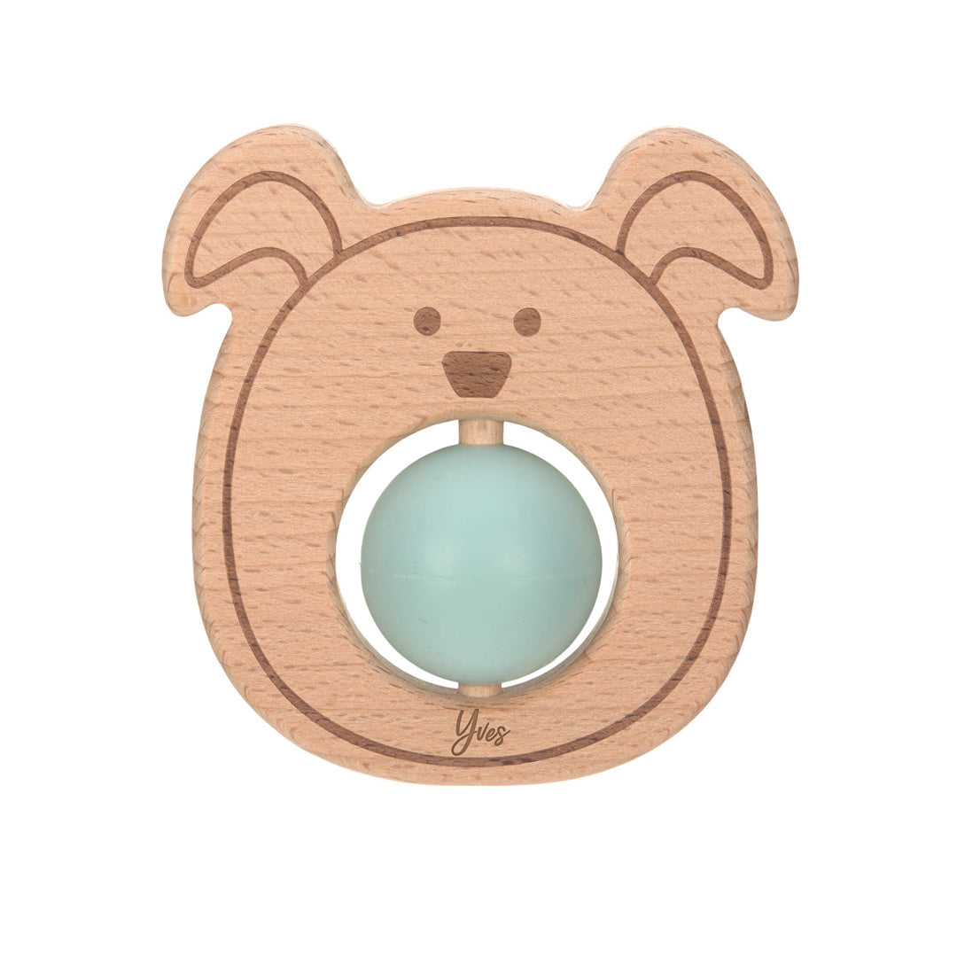 Grasping toy with bite aid - dog, natural / mint | Lässig