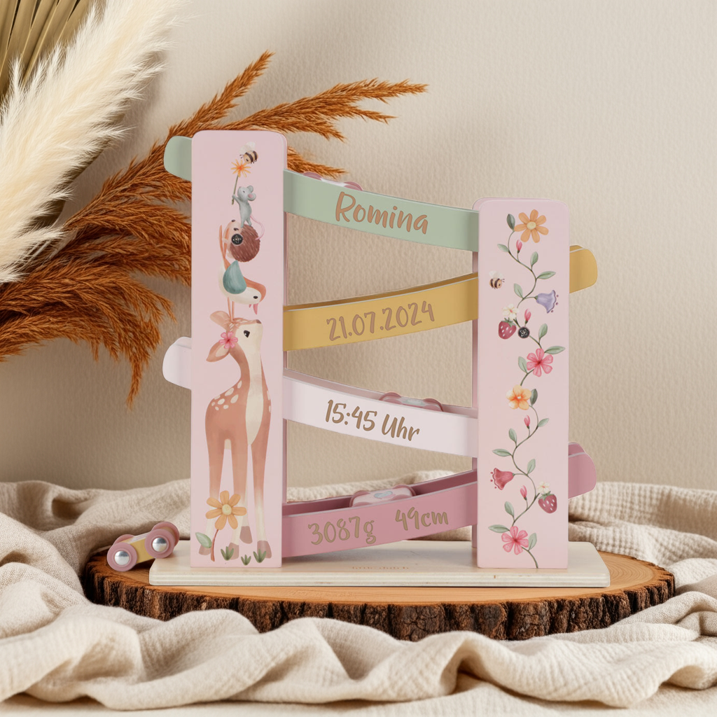 Personalized Marble Run for Birth - Magical Gift with Name