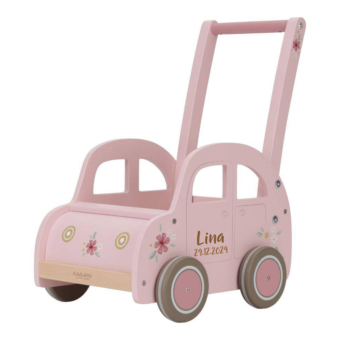 Laufwagen Pink personalisierbar mit Namen & Geburtsdatum