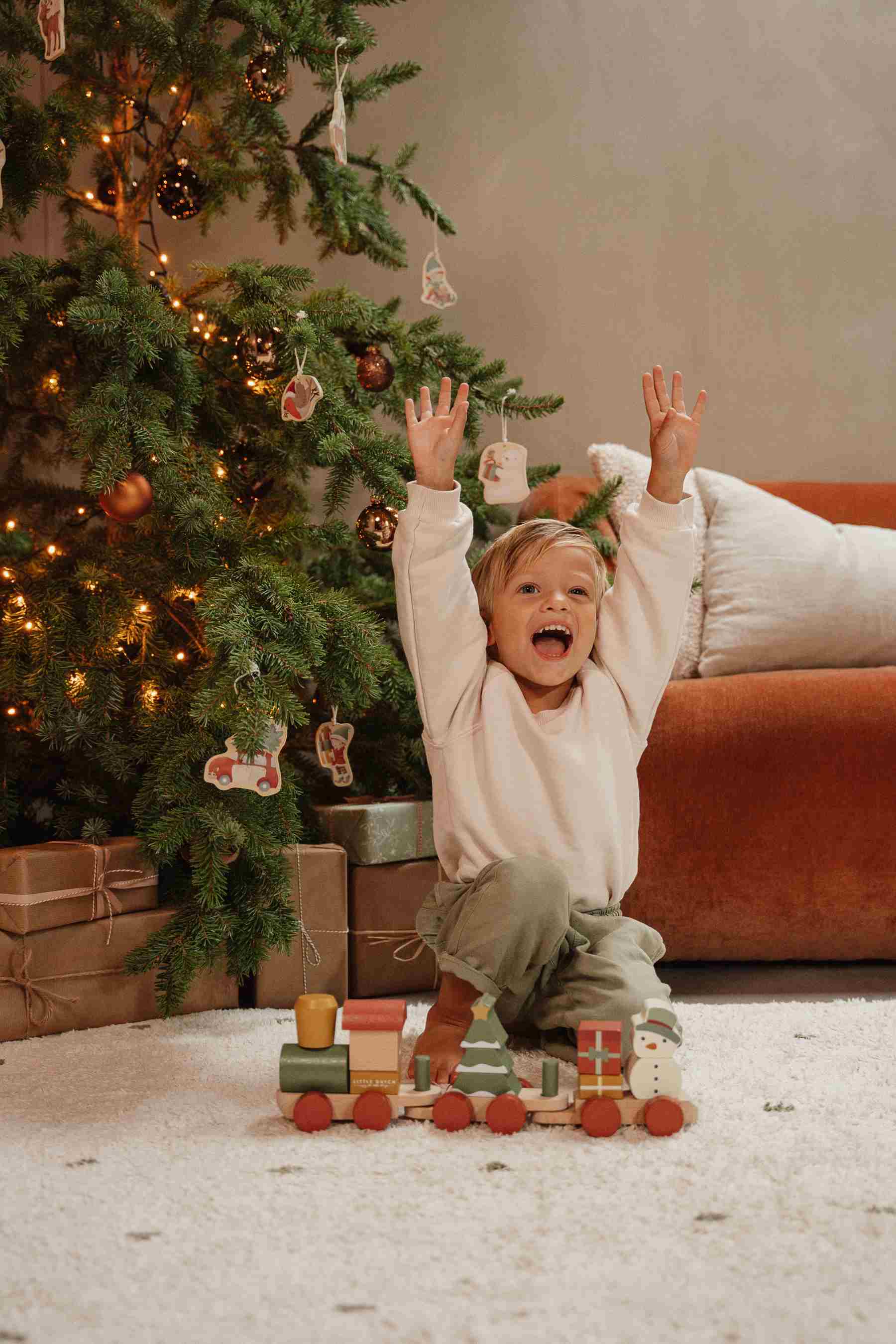 Personalized Wooden Train Christmas – Birth Gift