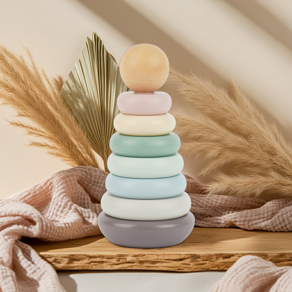 Stapelturm rose Holz | bieco