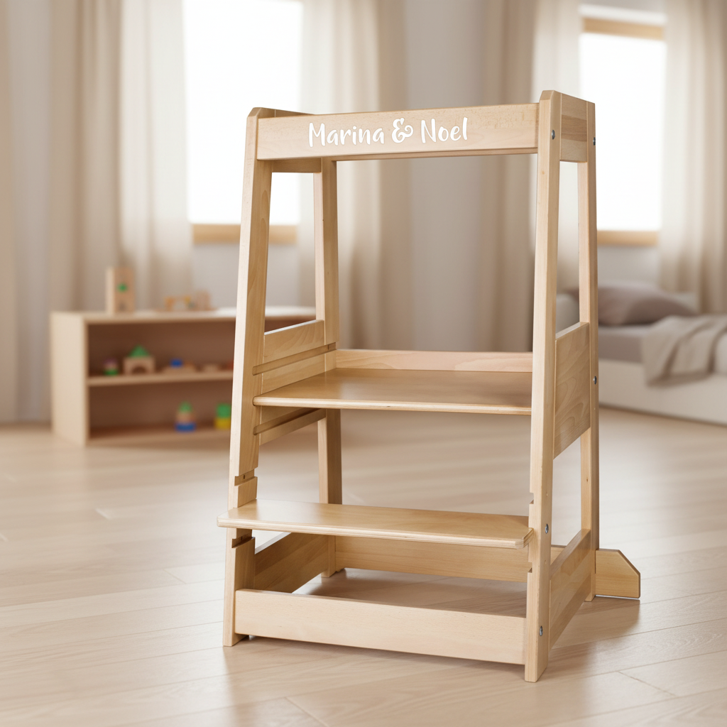 Learning tower for siblings Felix - Learning Tower - Nature | Tissi® by Schmatzepuffer® "personalized"