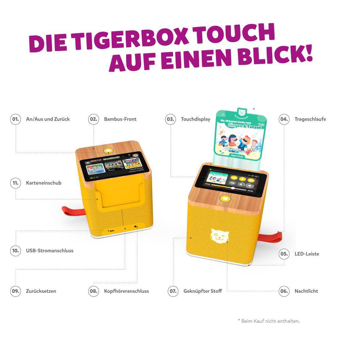Tigerbox Touch Plus jaune Bluetooth | par Schmatzepuffer® « personnalisable »