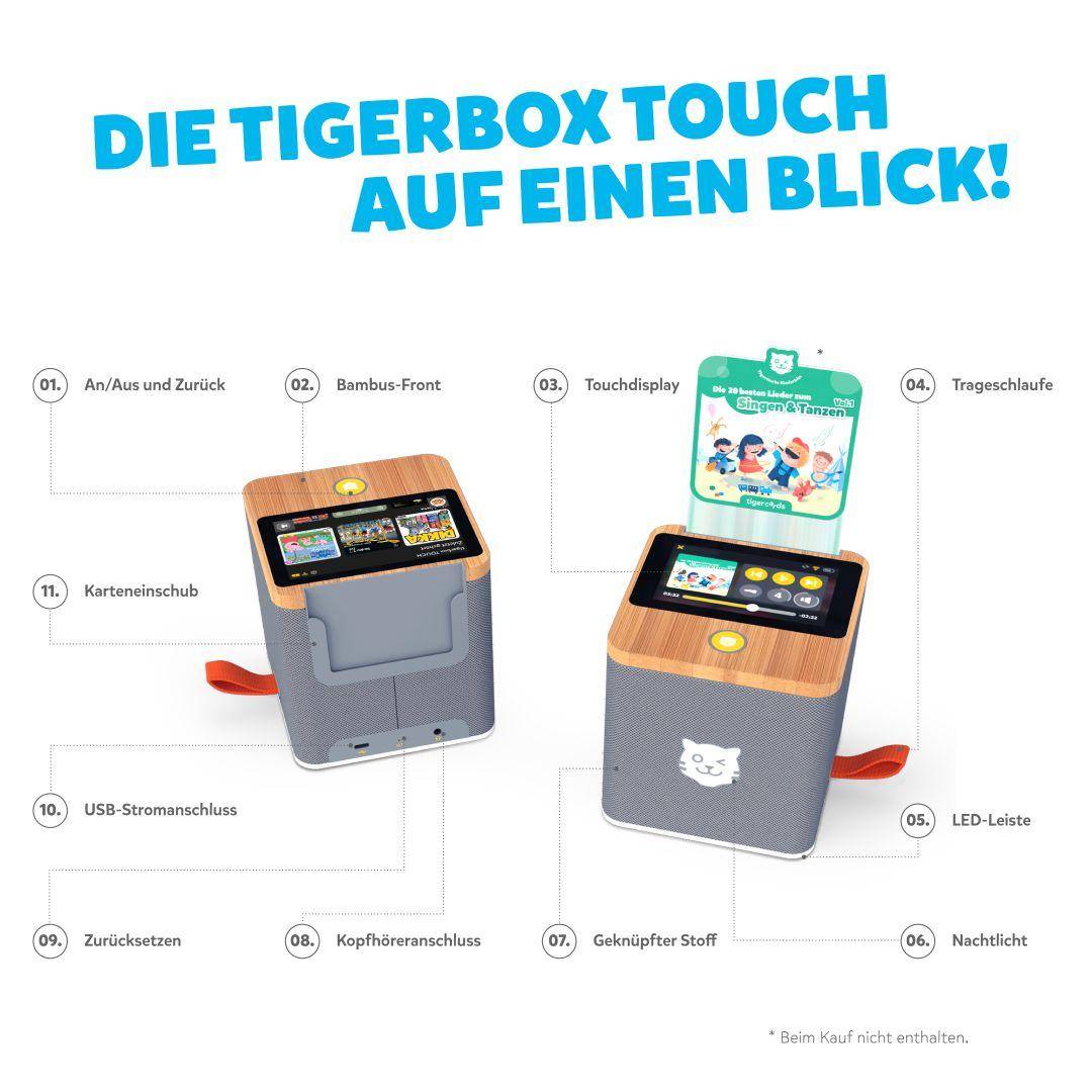tigerbox TOUCH PLUS grey Bluetooth | by Schmatzepuffer® "customizable"